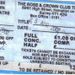 A Rose and Crown Ticket